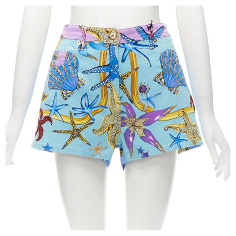 Versace Starfish Print Cotton Shorts 